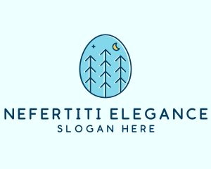 Night Egg Forest logo design