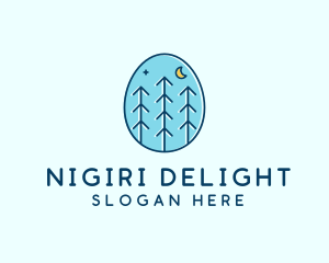 Night Egg Forest logo design