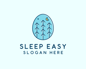 Night Egg Forest logo design