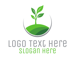 Green Leaf - Garden Plant Hill logo design