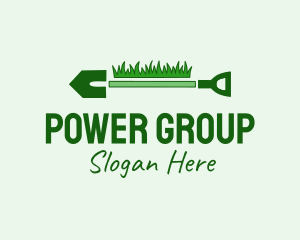 Green Grass Shovel  Logo