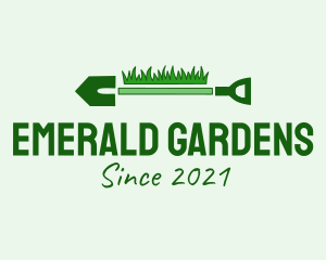 Green Grass Shovel  logo design