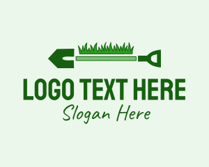 Green Grass Shovel  Logo