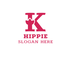 Pink K Flower Logo