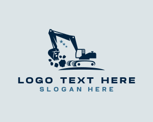 Heavy Equipment - Industrial Excavation Quarry logo design