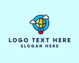 Explore - Hot Air Balloon Travel logo design