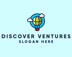 Explore - Hot Air Balloon Travel logo design