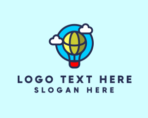 Explore - Sky Balloon Travel logo design