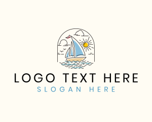Ocean - Sailboat Ocean Yacht logo design