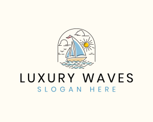 Yacht - Sailboat Ocean Yacht logo design