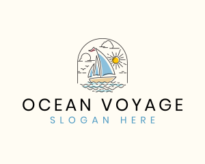 Sailboat Ocean Yacht  logo design