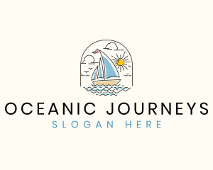 Sailboat Ocean Yacht  logo design