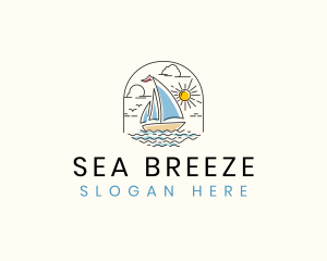 Sailboat - Sailboat Ocean Yacht logo design