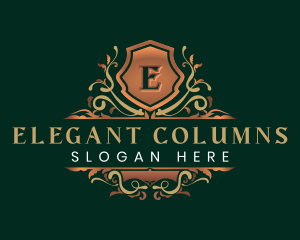 Elegant Ornamental Crest logo design