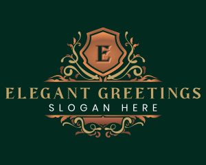 Elegant Ornamental Crest logo design