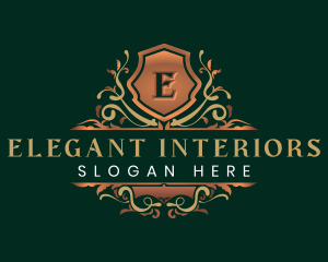 Elegant Ornamental Crest logo design