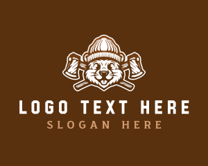 Hat - Beaver Lumberjack Logging logo design