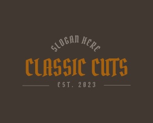 Barber Shop - Gothic Business Brand logo design