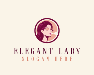 Smoking Lady Cigarette logo design