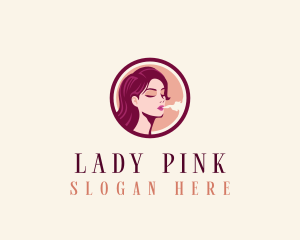 Smoking Lady Cigarette logo design