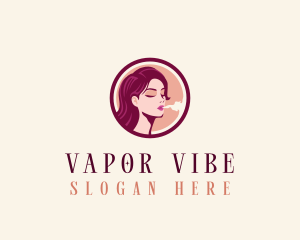 Smoking Lady Cigarette logo design