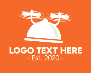 White - Modern Flying Dish logo design