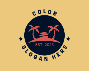 Island - Summer Beach Resort logo design