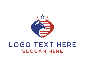 American Stars - Eagle Shield Aviation logo design