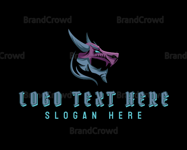 Scary Dragon Head Logo