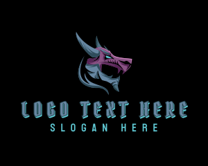 Character - Scary Dragon Head logo design