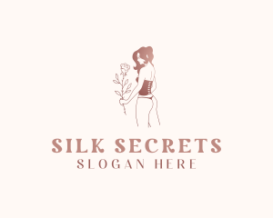 Sexy Lingerie Flower logo design