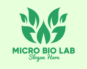 Green Organic Leaves logo design