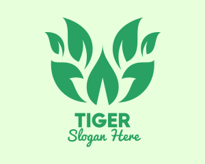 Councilor - Green Organic Leaves logo design