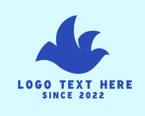 Marriage - Blue Dove Bird logo design