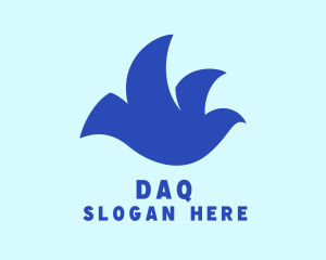 Blue Dove Bird Logo