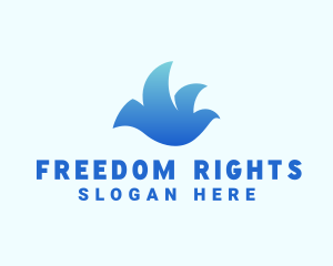 Freedom Dove Bird logo design