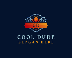 HVAC Heating Cooling logo design