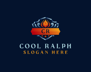 HVAC Heating Cooling logo design