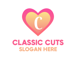 Feminine Heart Dating logo design