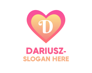 Lovely - Feminine Heart Dating logo design