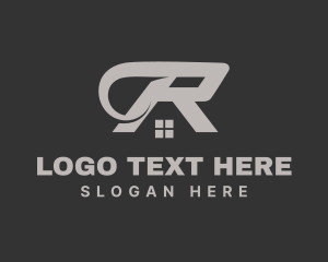 Removalist - House Construction Letter R logo design
