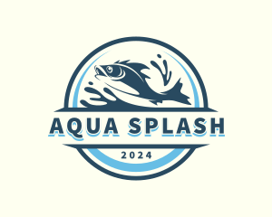 Underwater Seafood Fishing logo design