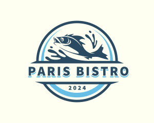 Underwater Seafood Fishing logo design