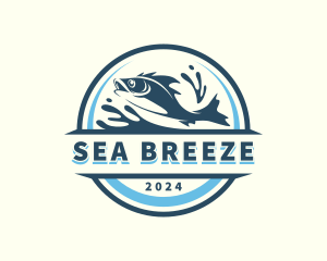 Underwater Seafood Fishing logo design