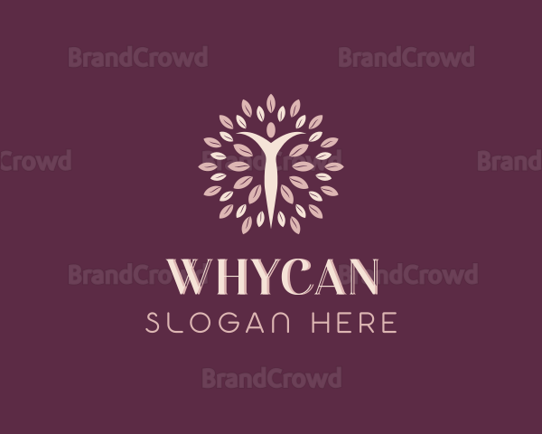 Woman Tree Yoga Wellness Logo