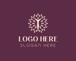 Forestry - Woman Tree Yoga Wellness logo design