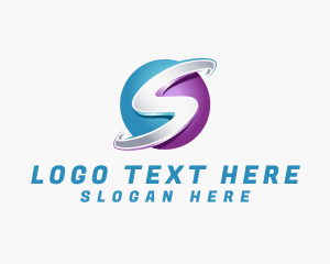 Letter S - 3d Digital Sphere logo design