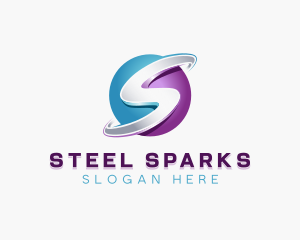 3D Digital Sphere logo design