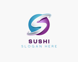 3D Digital Sphere logo design