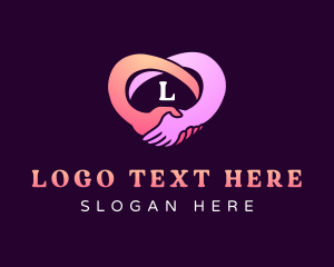 Helping Hand Heart logo design